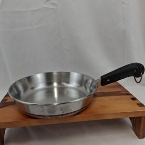 Revere Ware Copper Clad Stainless Steel‎ Frying Pan Skillet Black Handle